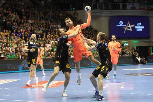 05 03 2026, xtgx, Handball, EHF Champions League, SC Magdeburg FC Barcelona v l Aleix Gomez Barcelona, 20 throws goal, goal scorer, scores goal, scores the goal Magdeubrg