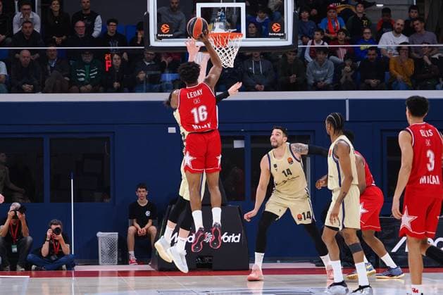 Zack LeDay (EA7 Emporio Armani Olimpia Milano) during EA7 Emporio Armani Milano vs FC Barcellona, Basketball Euroleague match in Assago (MI), Italy, March 05 2026  Copyright: xSavinoxPaolella IPAxSportx xipa-agency.netx xx IPA_72428559 IPA_Agency_IPA72428559
