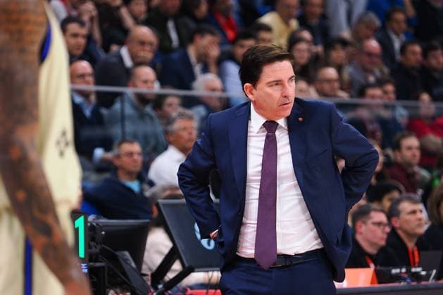 Xavi Pascual, head coach FC Barcelona, Barca during EA7 Emporio Armani Milano vs FC Barcellona, Basketball Euroleague match in Assago (MI), Italy, March 05 2026  Copyright: xSavinoxPaolella IPAxSportx xipa-agency.netx xx IPA_72428591 IPA_Agency_IPA72428591