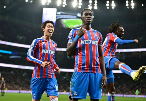 Spurs vs Crystal Palace, Premier League GOAL Ismaila Sarr of Crystal Palace celebrates his penalty goal with Daichi Kamada during the Spurs vs Crystal Palace, Premier League match at the Tottenham Hotspur Stadium London. London Tottenham Hotspur Stadium UK Copyright: xMartinxDaltonx Spurs_vs_CrystalPalace_050326_MD_017