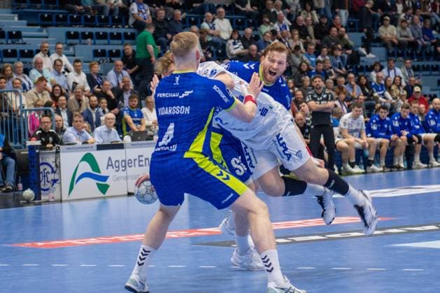 Ellidi Snaer Vidarsson, Circle shooter, VfL Gummersbach 4 , Tom Kiesler, Backcourt, VfL Gummersbach 30 , VfL Gummersbach vs TBV Lemgo Lippe, Daikin Handball Bundesliga, Men , 24 Matchday, 05 03 2026 Gummersbach NRW Germany Copyright: xkolbert-press MartinxWdziecznyx
