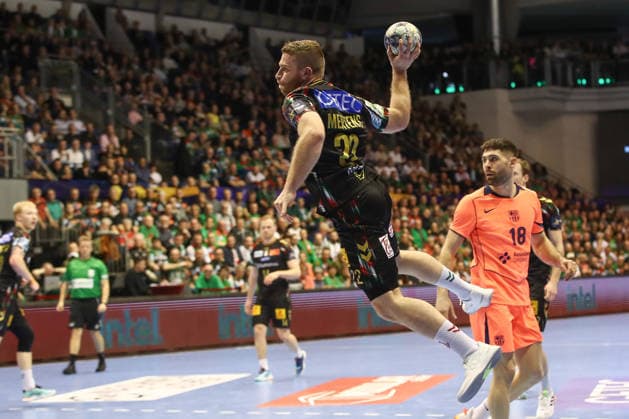 05 03 2026, xtgx, Handball, EHF Champions League, SC Magdeburg FC Barcelona v l Lukas Mertens Magdeburg, 22 throws goal, goal scorer, scores the goal Magdeubrg
