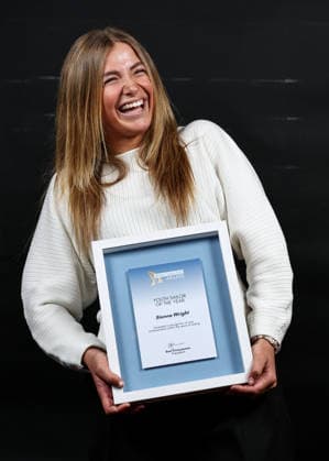 REPRO FREE *PRESS RELEASE NO REPRODUCTION FEE* EDITORIAL USE ONLY Irish Sailing Awards 2026, National Maritime Museum, Dublin 5 3 2026 Irish Sailing Youth Sailor Of The Year Award Sienna Wright is pictured after being presented with the Irish Sailing Youth Sailor Of The Year Award Sienna Wright 5 3 2026  Copyright: x INPHO AndrewxConanx AC2_3951