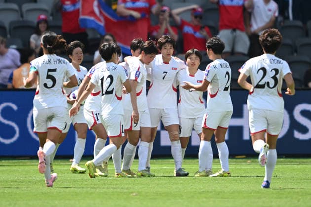 SOCCER ASIAN CUP BANGLADESH NORTH KOREA, North Korea celebrate Myong Yu Jong™s goal during the AFC Women™s Asian Cup Group B match between Bangladesh and North Korea at CommBank Stadium in Sydney, Friday, March 6, 2026. ( NO ARCHIVING, EDITORIAL USE ONLY SYDNEY NEW SOUTH WALES AUSTRALIA  Copyright: xDEANxLEWINSx 20260306129887363289