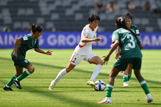 SOCCER ASIAN CUP BANGLADESH NORTH KOREA, Ri Myong Gum of North Korea during the AFC Women™s Asian Cup Group B match between Bangladesh and North Korea at CommBank Stadium in Sydney, Friday, March 6, 2026. ( NO ARCHIVING, EDITORIAL USE ONLY SYDNEY NEW SOUTH WALES AUSTRALIA  Copyright: xDEANxLEWINSx 20260306142238888462