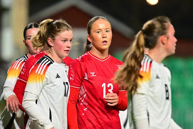 Hammarby IP STOCKHOLM, SWEDEN - MARCH 05: Caroline Haar Ahle of Denmark in the UEFA Womens U17, U 17 EURO Qualifier, EM, Europameisterschaft football match between Germany and Denmark at Hammarby IP on March 5, 2026 in Stockholm, Sweden. (Peter Sonander SPP) Copyright: xPeterxSonanderx xSPPx spp-en-PeSoSp-PSon-20260305-184222_PS_6323.JPEG