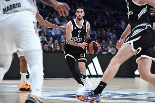 March 5, 2026, Madrid, Spain: Luca Vildoza of Virtus Bologna during the EuroLeague match between Real Madrid and Virtus Bologna at Movistar Arena Victory of Real Madrid 92 - 84 Madrid Spain - ZUMAs197 20260305_aaa_s197_289 Copyright: xAtilanoxGarciax