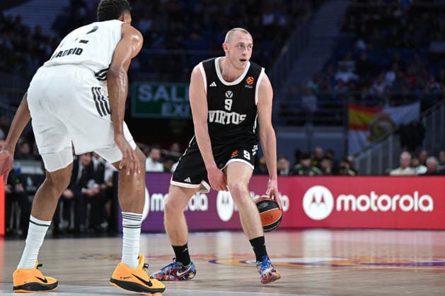 March 5, 2026, Madrid, Spain: Alen Smailagic of Virtus Bologna during the EuroLeague match between Real Madrid and Virtus Bologna at Movistar Arena Victory of Real Madrid 92 - 84 Madrid Spain - ZUMAs197 20260305_aaa_s197_321 Copyright: xAtilanoxGarciax