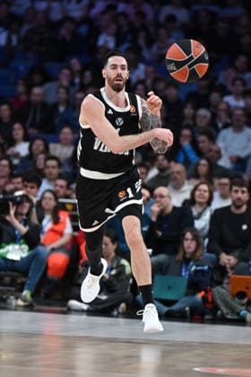 March 5, 2026, Madrid, Spain: Luca Vildoza of Virtus Bologna during the EuroLeague match between Real Madrid and Virtus Bologna at Movistar Arena Victory of Real Madrid 92 - 84 Madrid Spain - ZUMAs197 20260305_aaa_s197_335 Copyright: xAtilanoxGarciax