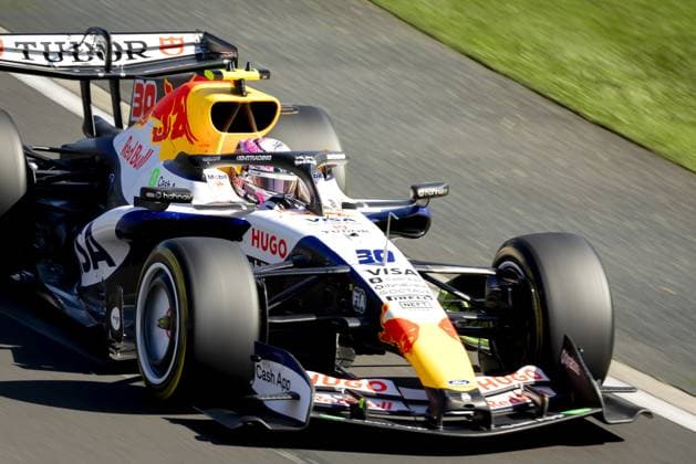 MELBOURNE - Liam Lawson (Racing Bulls) in action during the second free practice session at Albert Park Circuit in the lead-up to the Australian Grand Prix. SANDER KONING ANP xVIxANPxSportx xxANPxIVx 552557355 originalFilename: 552557355.jpg
