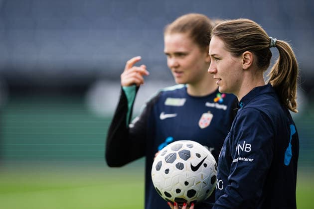260306 Elisabeth Terland of the Norwegian women™s national football team during a training session on March 6, 2026 in Stavanger Photo Marius Simensen BILDBYRAN Cop 238 bbeng dam fifa women s world cup qualifier football fotball fotball norge norway practice soccer training trening träning  Copyright: MARIUSxSIMENSEN BB260306BB460