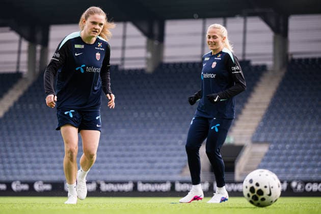 260306 Signe Gaupset of the Norwegian women™s national football team during a training session on March 6, 2026 in Stavanger Photo Marius Simensen BILDBYRAN Cop 238 bbeng dam fifa women s world cup qualifier football fotball fotball norge norway practice soccer training trening träning  Copyright: MARIUSxSIMENSEN BB260306BB467