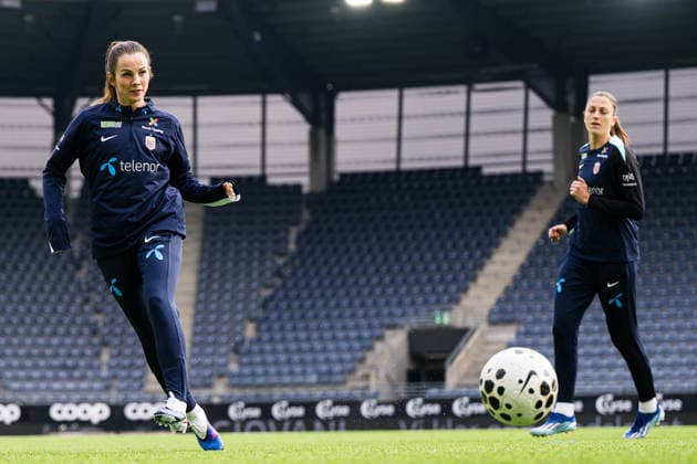 260306 Tuva Hansen of the Norwegian women™s national football team during a training session on March 6, 2026 in Stavanger Photo Marius Simensen BILDBYRAN Cop 238 bbeng dam fifa women s world cup qualifier football fotball fotboll norge norway practice soccer training trening träning  Copyright: MARIUSxSIMENSEN BB260306BB468