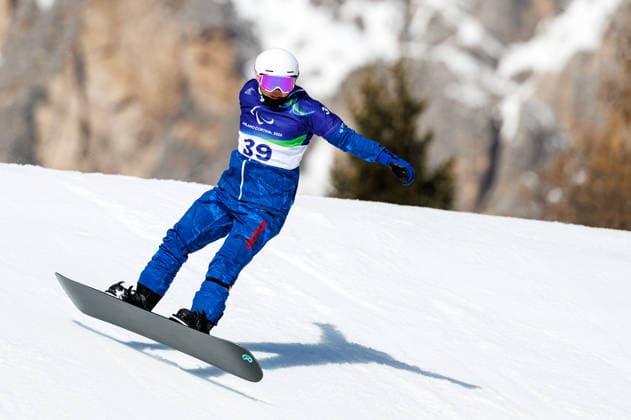 PARALYMPICS - Winter Paralympics Milano Cortina 2026 CORTINA D AMPEZZO,ITALY,06.MAR.26 - PARALYMPICS - Paralympic Winter games, Winterspiele,Spiele, Summer games Milano Cortina 2026, preview, Para Snowboard, training. Image shows Takahito Ichikawa (JPN).  GEPAxpictures xMaticxKlansek