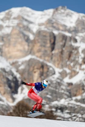 PARALYMPICS - Winter Paralympics Milano Cortina 2026 CORTINA D AMPEZZO,ITALY,06.MAR.26 - PARALYMPICS - Paralympic Winter games, Winterspiele,Spiele, Summer games Milano Cortina 2026, preview, Para Snowboard, training. Image shows Fabrice von Gruengen (SUI).  GEPAxpictures xMaticxKlansek