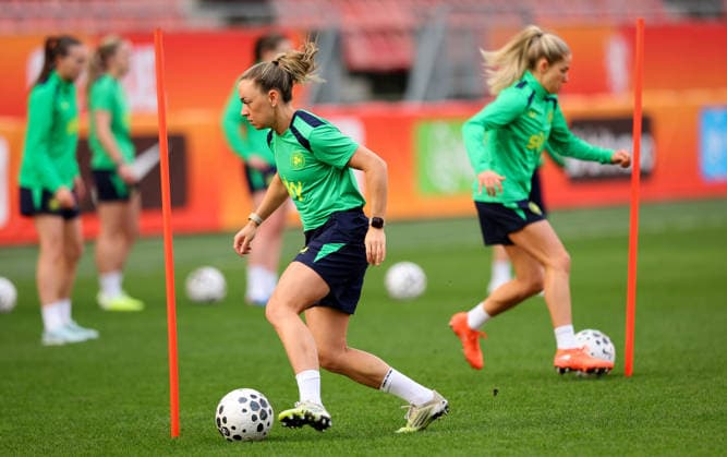 Republic of Ireland WNT Squad Training, Stadion Galgenwaard, Utrecht, Netherlands 6 3 2026 Katie McCabe Katie McCabe 6 3 2026  Copyright: x INPHO RyanxByrnex RB1_0031