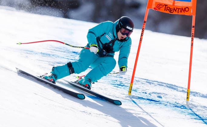 ALPINE SKIING - FIS WC Val di Fassa VAL DI FASSA,ITALY,06.MAR.26 - ALPINE SKIING - FIS World Cup, downhill, ladies. Image shows camera racer Nicole Schmidhofer (ORF).  GEPAxpictures xHaraldxSteiner