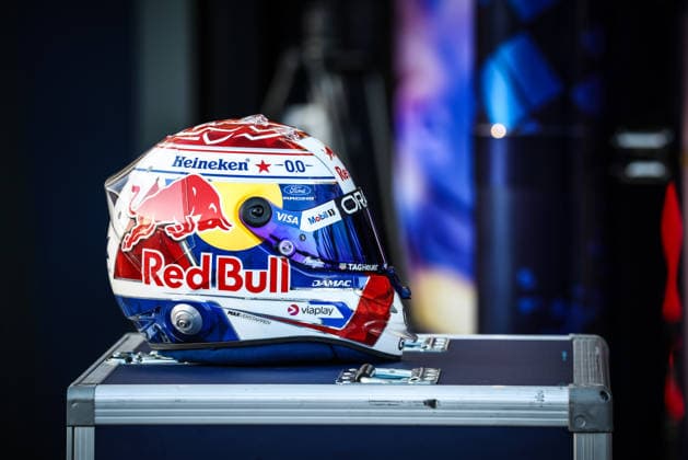 March 6, 2026, Melbourne, Victoria, Australia: MELBOURNE, AUSTRALIA - MARCH 06 2026: Max Verstappen helmet on display during the 2026 Australian Grand Prix at Albert Park in Melbourne, Australia Melbourne Australia - ZUMAp121 20260306_zsp_p121_130 Copyright: xChrisxPutnamx
