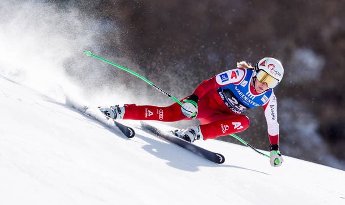 ALPINE SKIING - FIS WC Val di Fassa VAL DI FASSA,ITALY,06.MAR.26 - ALPINE SKIING - FIS World Cup, downhill, ladies. Image shows Nadine Fest (AUT).  GEPAxpictures xHaraldxSteiner