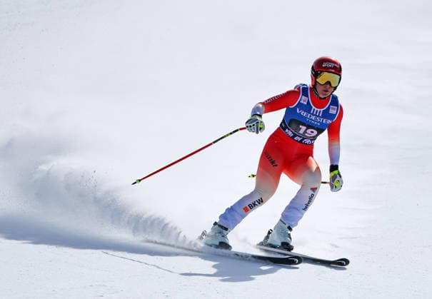 ALPINE SKIING - FIS WC Val di Fassa VAL DI FASSA,ITALY,06.MAR.26 - ALPINE SKIING - FIS World Cup, downhill, ladies. Image shows Corinne Suter (SUI).  GEPAxpictures xThomasxBachun