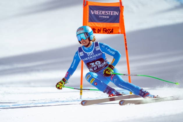 during downhill during Audi FIS Ski World Cup - Women s Downhill, Alpine Skiing race in Val di Fassa, Italy, March 06 2026  Copyright: xElenaxPrati IPAxSportx xipa-agency.netx xx IPA_72459408 IPA_Agency_IPA72459408