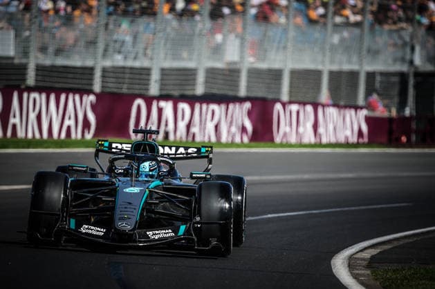 March 6, 2026, Melbourne, Victoria, Australia: MELBOURNE, AUSTRALIA - MARCH 06 2026: George Russell of Great Britain drives the Mercedes-AMG Petronas F1 Team W17 during Free Practice Session 2 at the 2026 Australian Grand Prix at Albert Park in Melbourne, Australia 2026 Formula 1 Australian Grand Prix - Friday  - ZUMAp121 20260306_zsp_p121_142 Copyright: xChrisxPutnamx
