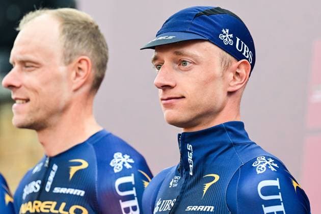Belgian Quinten Hermans of Pinarello Q36.5 Pro Cycling Team pictured during the team presentations ahead of the Strade Bianche one day cycling race from and to Siena, Italy, Friday 06 March 2026. DIRKxWAEM  x166661223x