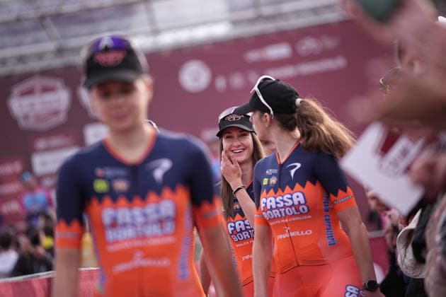 TOP GIRLS FASSA BORTOLO rider during the team presentation of the Strade Bianche e Strade Bianche Women cycling race in Siena - Tuscany - Italy - Friday, March 6 2026. - cycling  Copyright: xMarcoxAlpozzi xLaPressex
