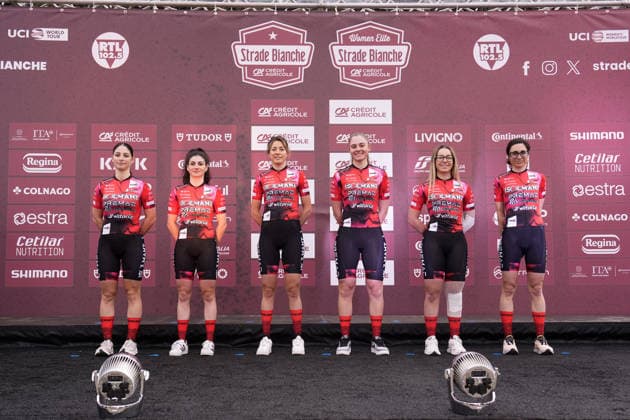 ISOLMANT - PREMAC - VITTORIA during the team presentation of the Strade Bianche e Strade Bianche Women cycling race in Siena, Tuscany - Italy - Friday, March 6, 2026. - cycling  Copyright: xFabioxFerrari LaPressex