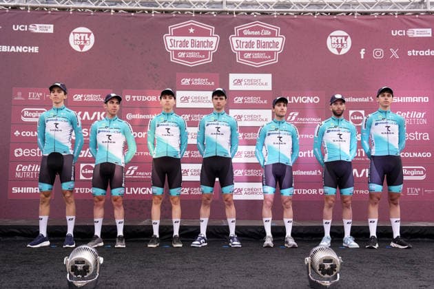 BARDIANI CSF 7 SABER during the team presentation of the Strade Bianche e Strade Bianche Women cycling race in Siena, Tuscany - Italy - Friday, March 6, 2026. - cycling  Copyright: xFabioxFerrari LaPressex