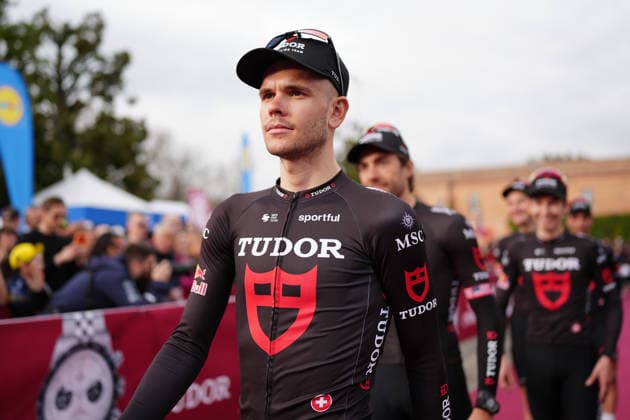 TUDOR PRO CYCLING TEAM during the team presentation of the Strade Bianche e Strade Bianche Women cycling race in Siena - Tuscany - Italy - Friday, March 6 2026. - cycling  Copyright: xPaolone xLaPressex