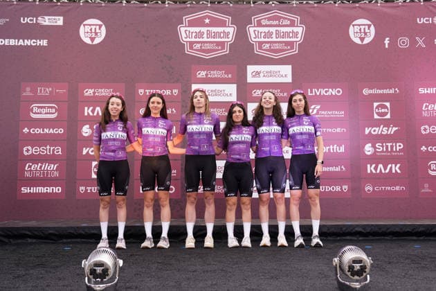 VINI FANTINI - BEPINK during the team presentation of the Strade Bianche e Strade Bianche Women cycling race in Siena, Tuscany - Italy - Friday, March 6, 2026. - cycling  Copyright: xFabioxFerrari LaPressex