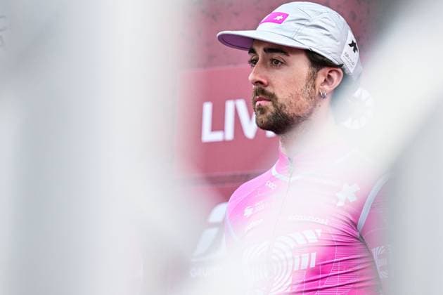 Irish Ben Healy of EF Education - EasyPost pictured during the team presentations ahead of the Strade Bianche one day cycling race from and to Siena, Italy, Friday 06 March 2026. DIRKxWAEM  x166663409x
