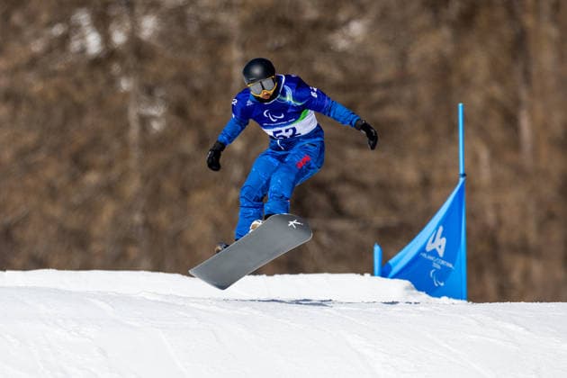 Snowboard Training - Milano Cortina 2026 Winter Olympics: Day - 2 Men and women para snowboard cross train at Cortina Para Snowboard Park in Cortina D Ampezzo, Italy, on March 6, 2026. SHIRODA Fubuki (JPN) participates. Cortina d Ampezzo Italy  Copyright: xMauroxUjettox originalFilename:ujetto-menandwo260306_npx1i.jpg
