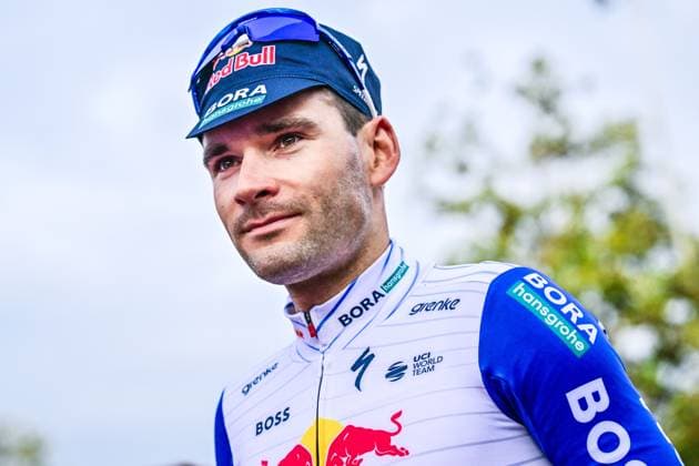 Belgian Gianni Vermeersch of Red Bull-BORA-hansgrohe pictured during the team presentations ahead of the Strade Bianche one day cycling race from and to Siena, Italy, Friday 06 March 2026. DIRKxWAEM  x166664482x