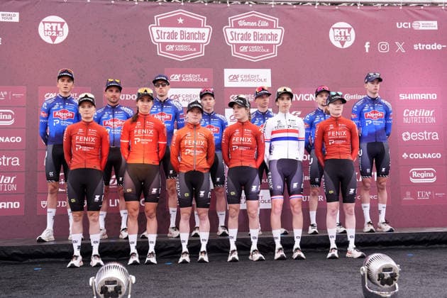 FENIX-PREMIER TECH ALPECIN PREMIER TECH during the team presentation of the Strade Bianche e Strade Bianche Women cycling race in Siena, Tuscany - Italy - Friday, March 6, 2026. - cycling  Copyright: xFabioxFerrari LaPressex