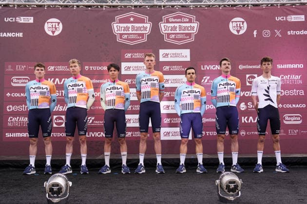NSN CYCLING TEAM during the team presentation of the Strade Bianche e Strade Bianche Women cycling race in Siena, Tuscany - Italy - Friday, March 6, 2026. - cycling  Copyright: xFabioxFerrari LaPressex