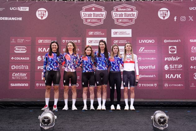 CANYON SRAM ZONDACRYPTO during the team presentation of the Strade Bianche e Strade Bianche Women cycling race in Siena, Tuscany - Italy - Friday, March 6, 2026. - cycling  Copyright: xFabioxFerrari LaPressex