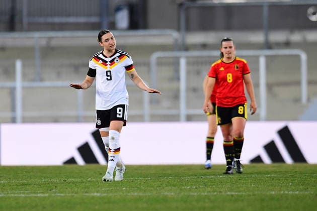 Soccer Women U23 international match Germany Belgium on 06 03 2026 at Lohrheidestadion in Bochum Wattenscheid Sophie Weidauer Germany after her goal to 1 0 DFB regulations prohibit any use of photographs as image sequences and or quasi video Nordrhein Westfalen Germany