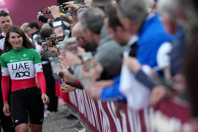 Elisa Longo Borghini during the team presentation of the Strade Bianche e Strade Bianche Women cycling race in Siena, Tuscany - Italy - Friday, March 6, 2026. - cycling  Copyright: xSimonexSpada LaPressex