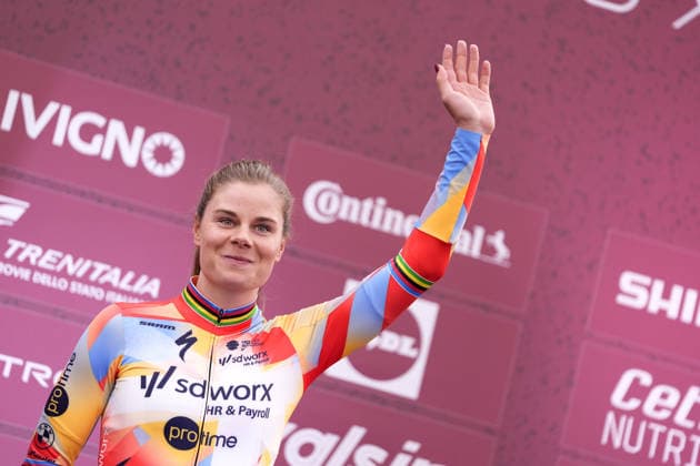 Lotte Kopecky during the team presentation of the Strade Bianche e Strade Bianche Women cycling race in Siena, Tuscany - Italy - Friday, March 6, 2026. - cycling  Copyright: xFabioxFerrari LaPressex
