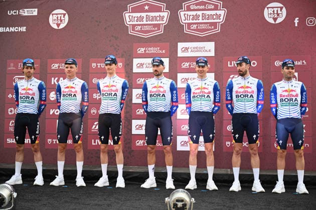 06-03-2026 Presentazione Squadre Strade Bianche 2026; 2026, Red Bull - Bora Hansgrohe; Siena; 