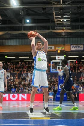Till Pape Skyliners Frankfurt, 19 on a free throw after a foul Syntainics MBC vs Skyliners Frankfurt, Basketball, 1 Basketball Bundesliga, 22 Matchday, Season 2025 2026, 06 03 2026 Weissenfels Copyright: xEibner-Pressefoto PiaxSchindlerx EP_PSR