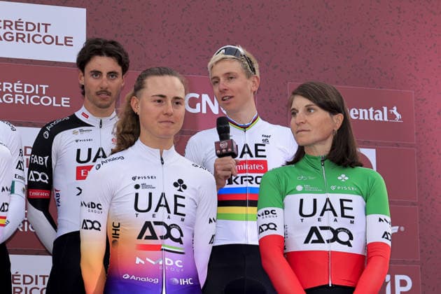 Tadej Pogacar, UAE Team Emirates - XRG, during the Strade Bianche Credit Agricole 2026, Teams presentation, cyling event on 6 March 2026 in Siena, Italy during Strade Bianche 2026, Street Cycling race in Siena, Italy, March 07 2026  Copyright: xStefanoxCavasino IPAxSportx xipa-agency.netx xx IPA_72469097 IPA_Agency_IPA72469097