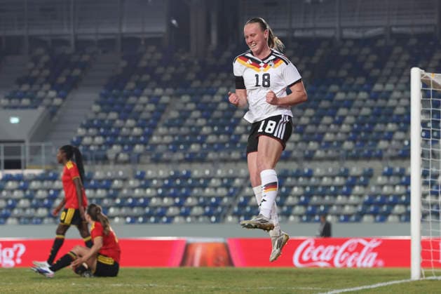 Luca Birkholz Germany goal celebration, celebrates after scoring his team s 2 1 goal during the match between Germany U23 and Belgium U23, Lohrheidestadion on 06 March 2026 in Bochum, Germany Photo by Oliver Kaelke DeFodi Images Luca Birkholz Germany celebrates after scoring his team s second goal during the match between Germany and Belgium at Lohrheidestadion on March 6, 2026 in Bochum, Germany Photo by Oliver Kaelke DeFodi Images DFL regulations prohibit any use of photographs as image sequences and or quasi video Photo by Oliver Kaelke DeFodi Images