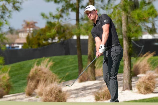 March 6, 2026, Orlando, Florida, USA: Maverick McNealy chips on to the 5th green during the second round of the Arnold Palmer Invitational Pro-Am presented by Mastercard at Bay Hill Club & Lodge. PGA, Golf Herren 2026: Arnold Palmer Invitational - Round 2  - ZUMAw109 20260306_fap_w109_003 Copyright: xDebbyxWongx