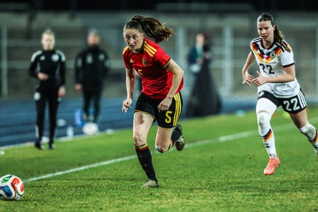 Sport, Football, U23 Womens National Team Season 2025 2026 International Match Germany U23 Belgium U23 06 03 2026, Lohrheidestadion Fran Meersman Belgium, 5 Bochum Wattenscheid Lohrheidestadion Nordrhein Westfalen Germany