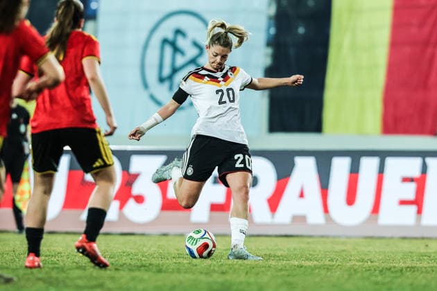 Sport, Football, U23 Womens National Team Season 2025 2026 International match Germany U23 Belgium U23 06 03 2026, Lohrheidestadion Julia Landenberger Germany, 20 Bochum Wattenscheid Lohrheidestadion North Rhine-Westphalia Germany