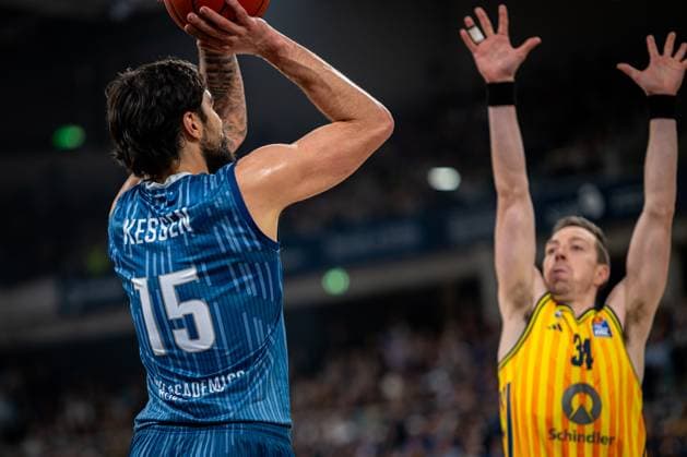 Game action with Martin Hermannsson 15 Alba Berlin and Justin Bean 34 Alba Berlin easyCredit BBL MLP Academics Heidelberg - Alba Berlin 06 03 2026 Copyright: xspeedshotx
