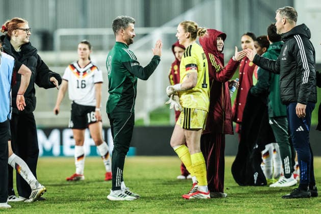 Sport, Football, U23 Womens National Team Season 2025 2026 International Match Germany U23 Belgium U23 06 03 2026, Lohrheidestadion Michael Urbansky Coach Germany Laura Dick Germany, 1 Bochum Wattenscheid Lohrheidestadion Nordrhein Westfalen Germany